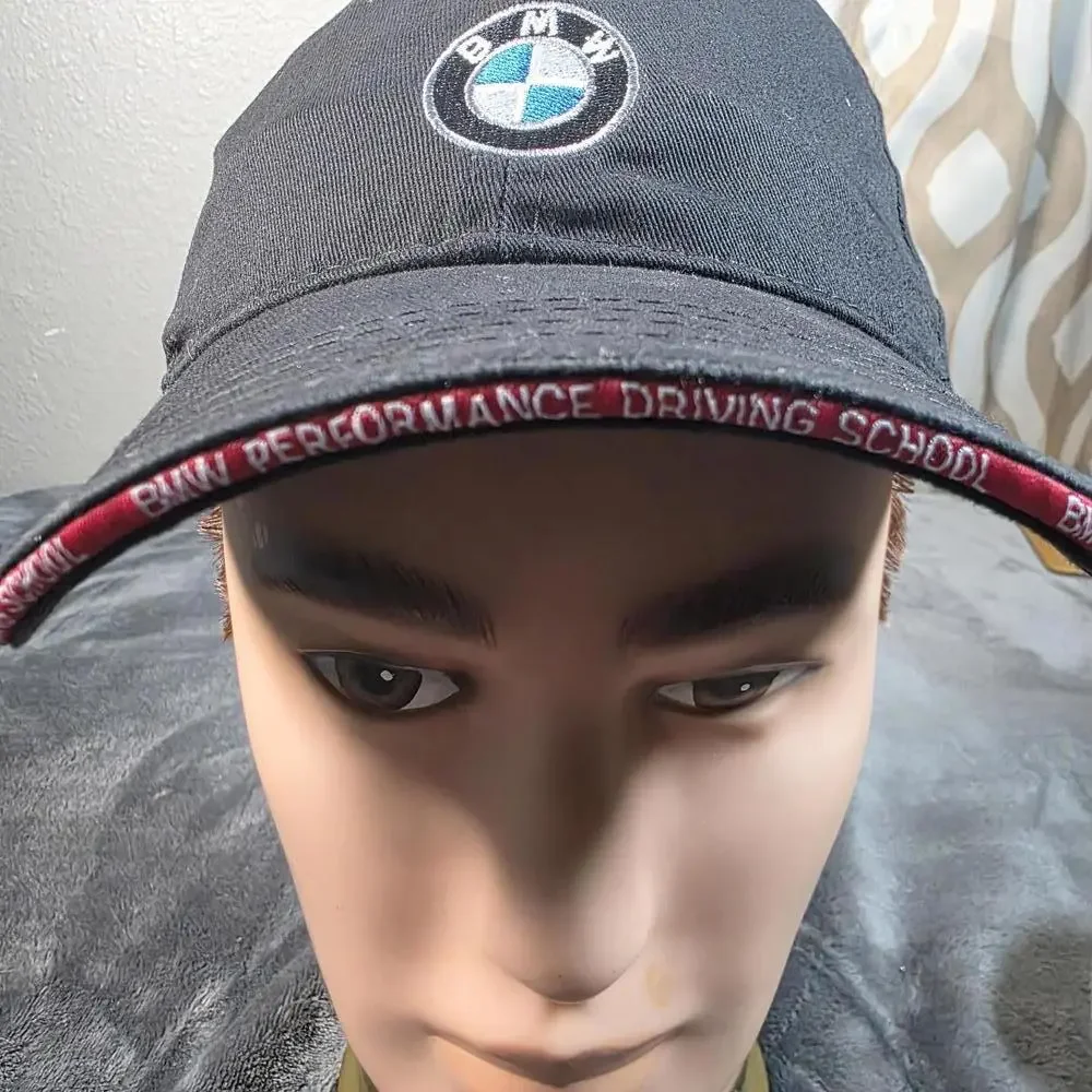 BMW Performance Driving School Hat Cap Strap Back Black Tree Moon Logo